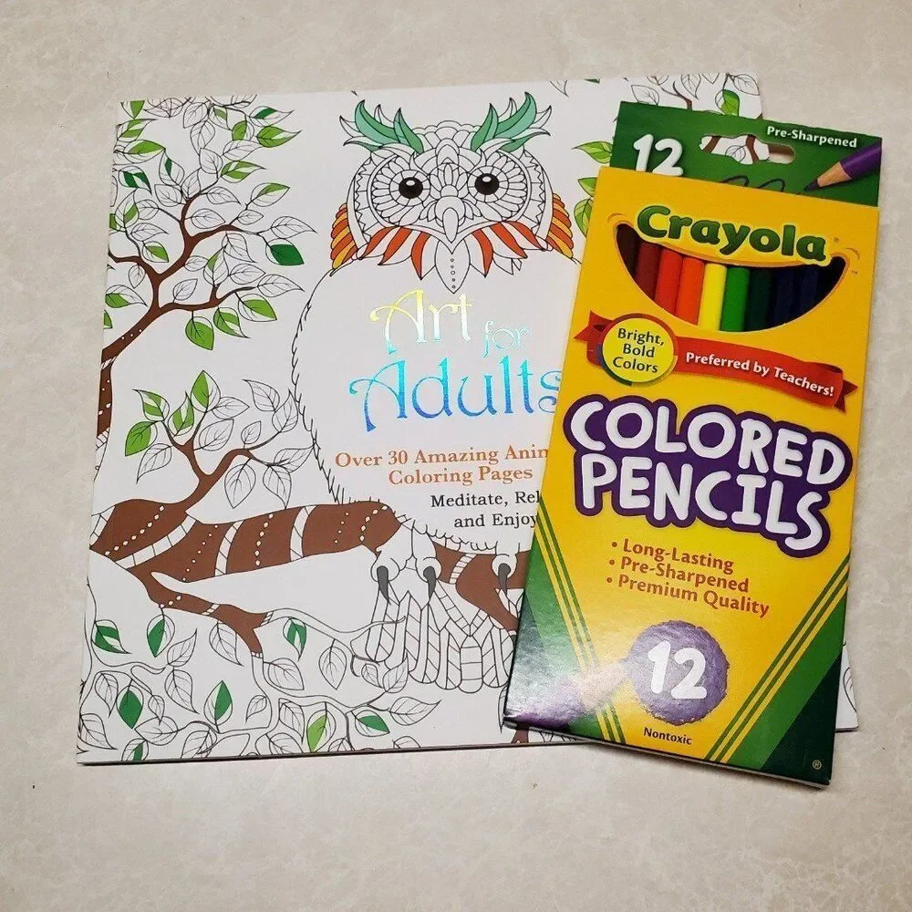 Art for Adults over 30 Animals Coloring Book Forest Stewardship Council Pencils